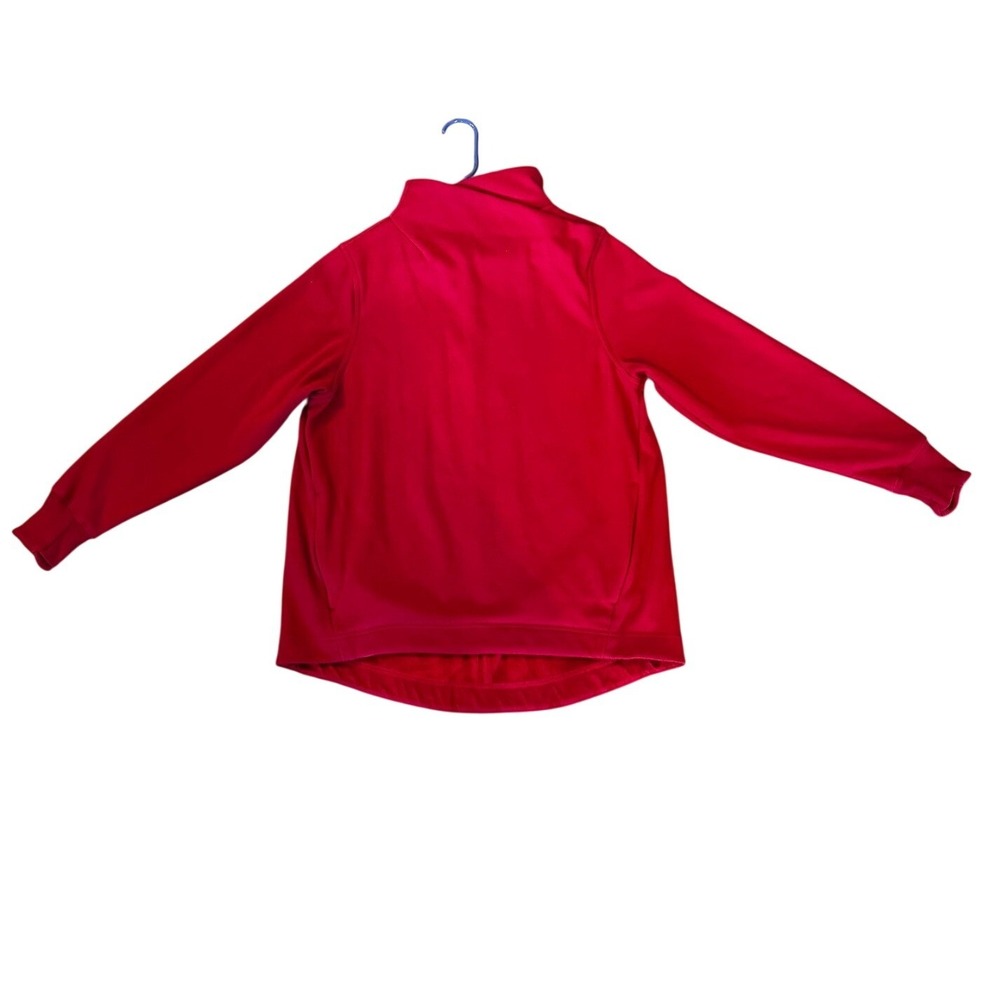 Athleta WOMENS Red Quarter Zip Pullover Mock Neck Long Sleeve Active Top‎ Size L